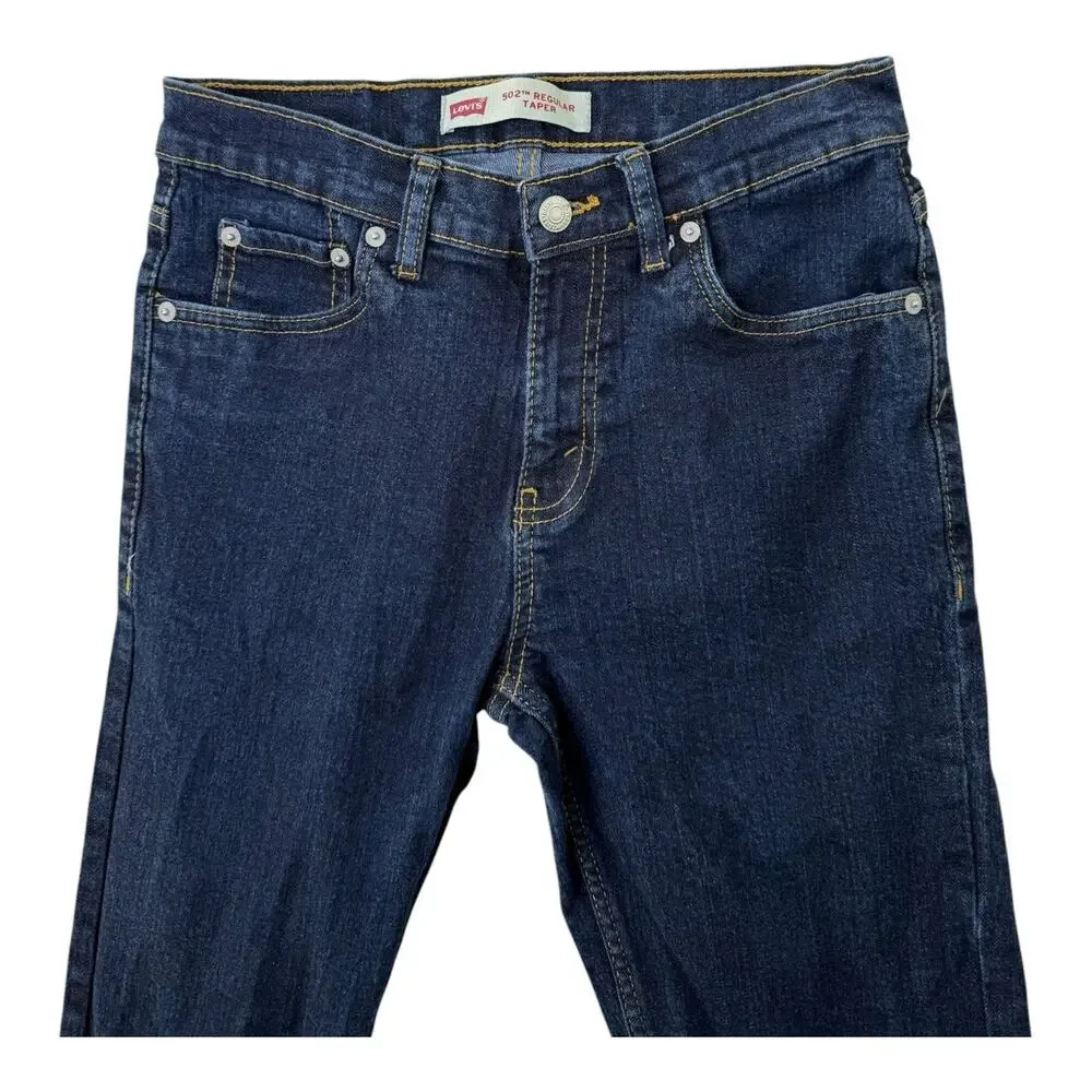 Levis 502 Boys Denim Jeans Sz 16 Reg 28 x 28